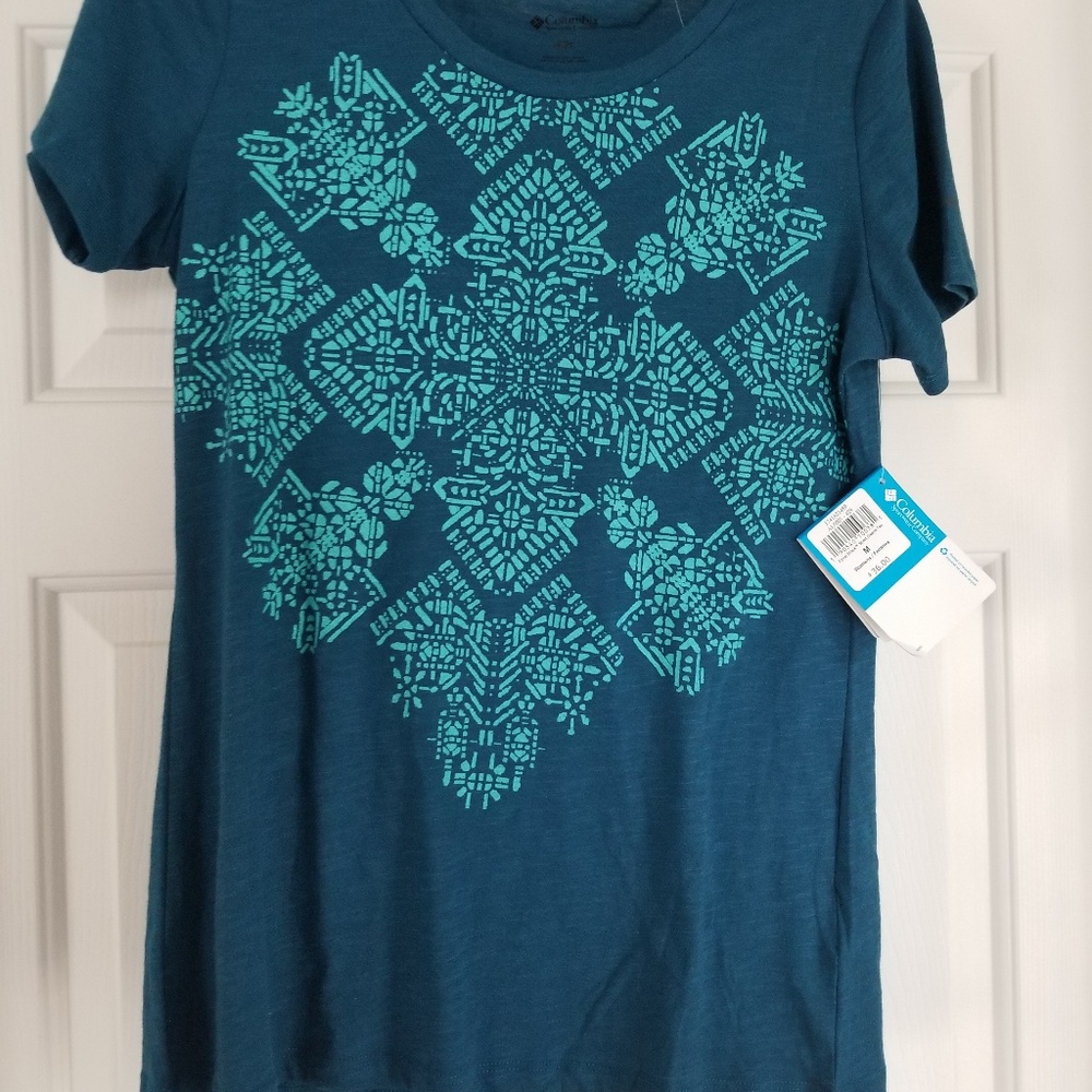 NWT Columbia Teal Tshirt size medium